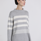Maglia a righe in lana e cashmere