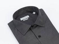 Camicia elegante grigia slim fit in cotone biologico