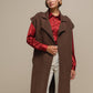 Gilet cappotto lungo smanicato da donna