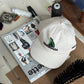Cappellino baseball in cotone biologico con ricamo rana