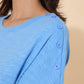 T-shirt TIA in cotone con bottoni sulla spalla sinistra