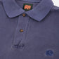 Polo in cotone biologico tinta pigmento Beacon Blue
