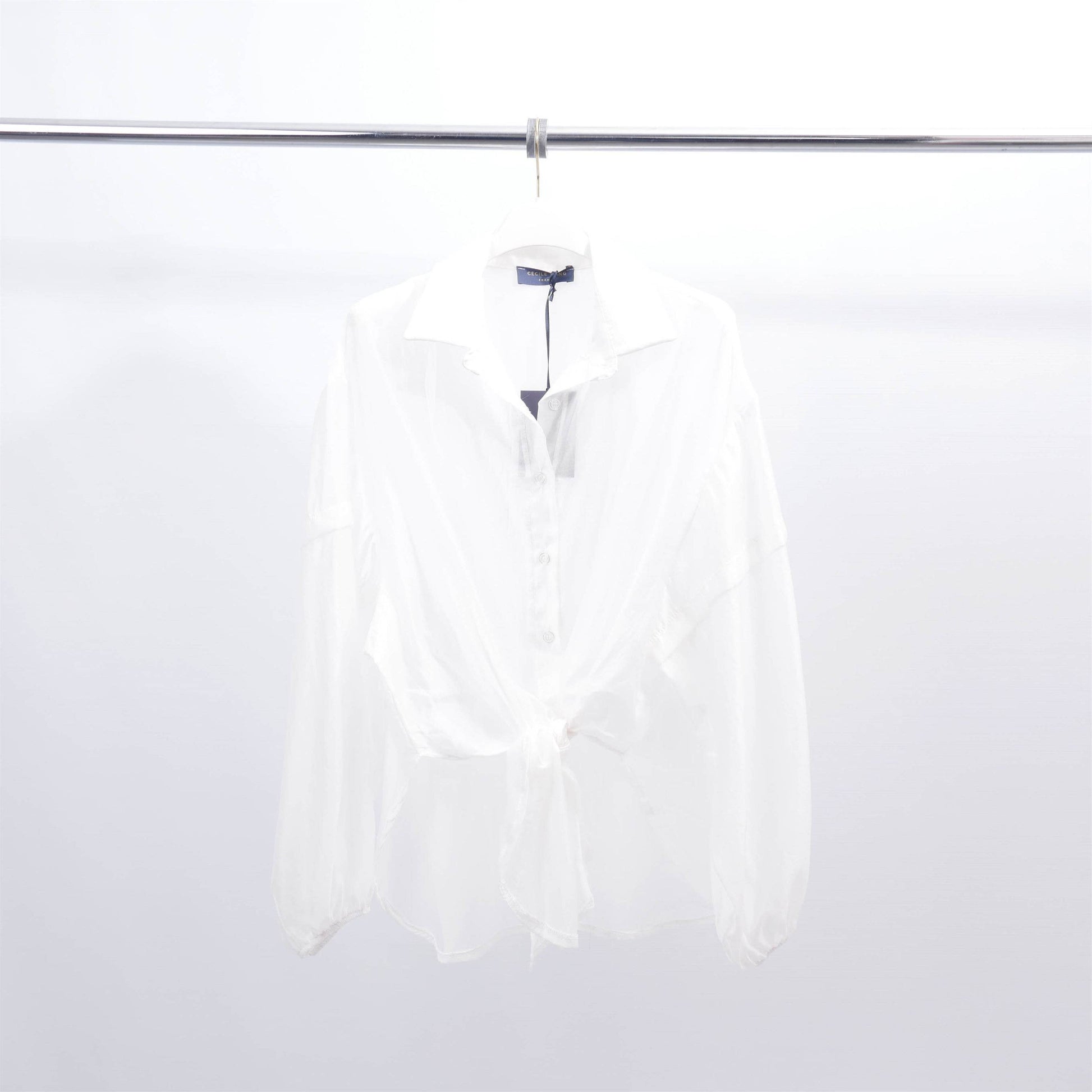 Camicia trasparente con nodo