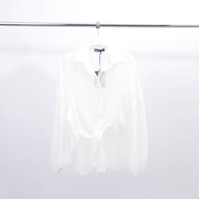 Camicia trasparente con nodo