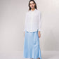 Camicetta oversize con bottoni frontali e colletto classico