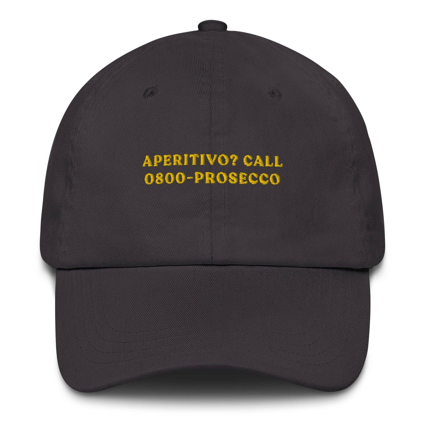 Cappellino da baseball ricamato “Aperitivo? Call Prosecco”
