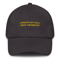 Cappellino da baseball ricamato “Aperitivo? Call Prosecco”