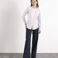 Camicia color block a tre colori