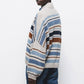 Cardigan a righe con maniche a palloncino