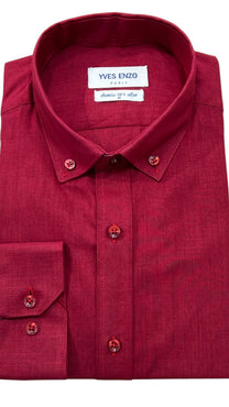 Camicia in voile di cotone rossa