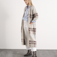 Cardigan lungo jacquard con tasche