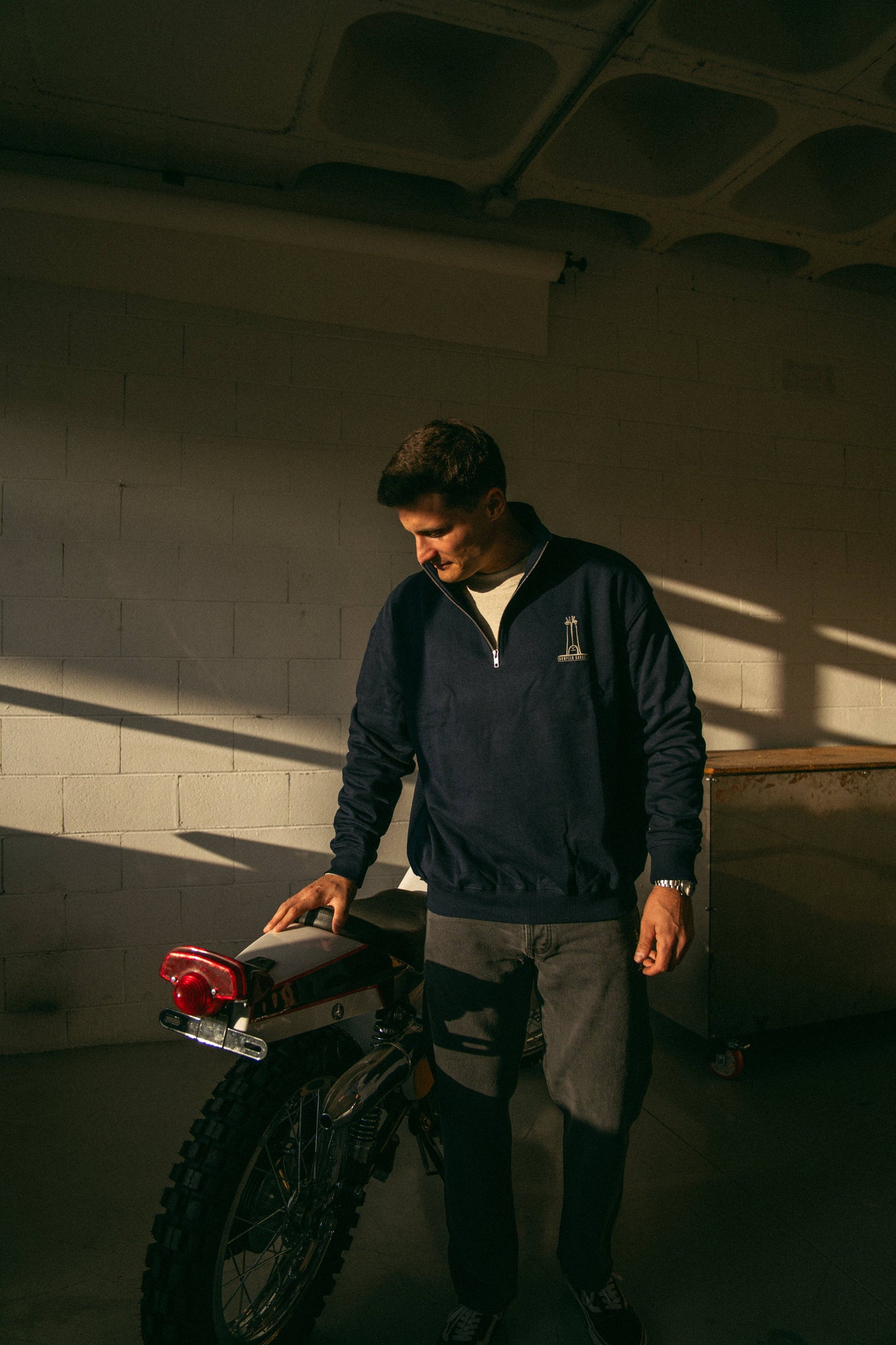 Felpa half-zip in cotone biologico edizione limitata