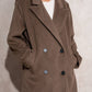 Cappotto lungo doppiopetto con revers
