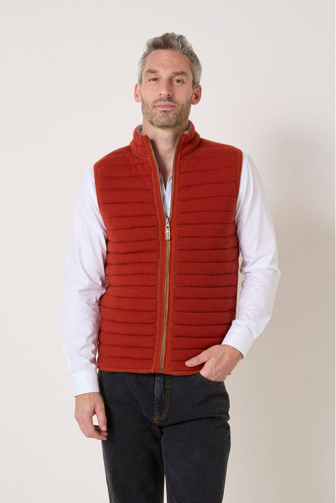 Gilet imbottito reversibile Brunch Argilla e Ruggine