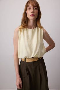 Blusa in modal con effetto palloncino