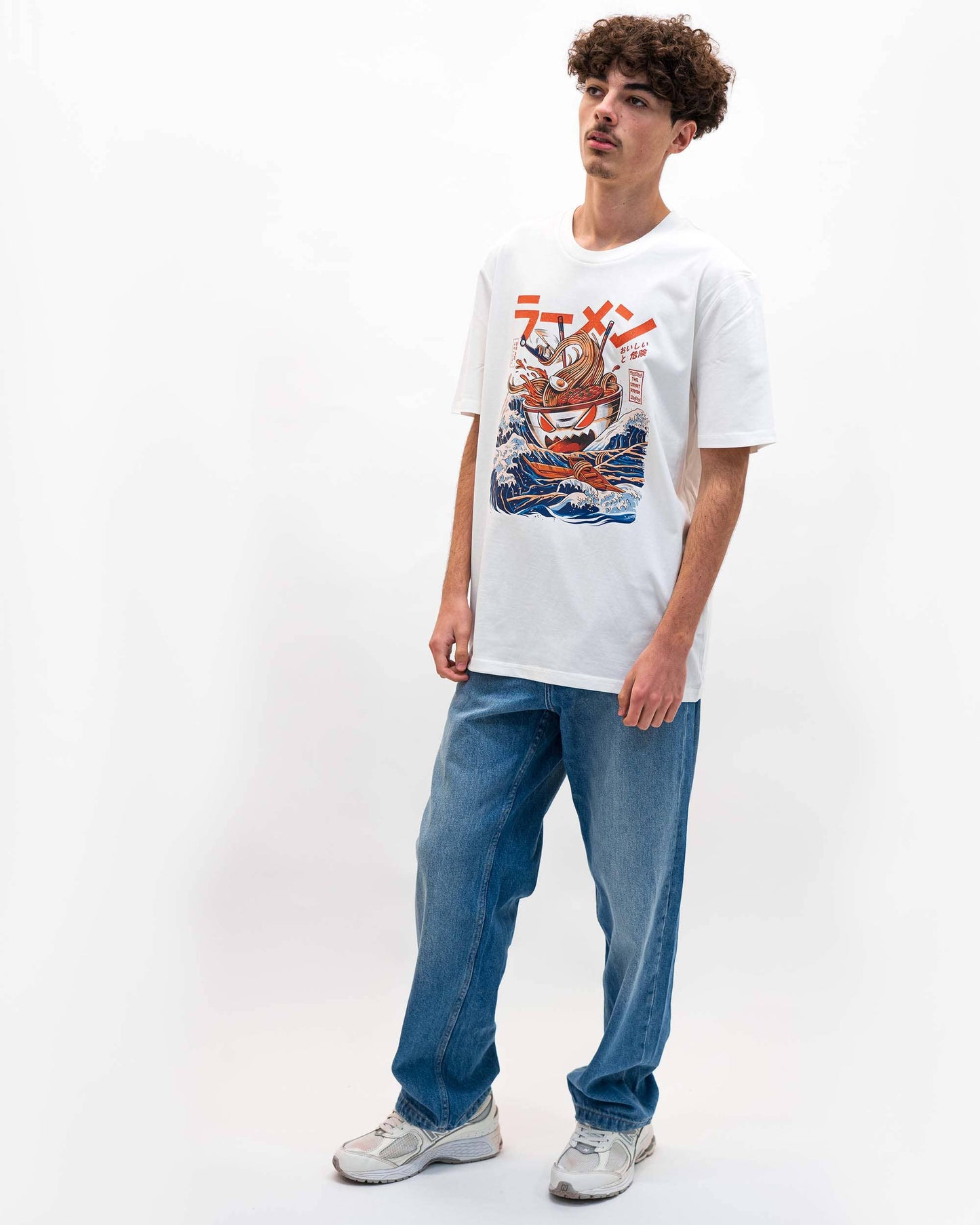 T-shirt manga unisex The Great Ramen di Kanagawa