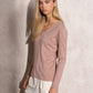 Maglia basic in viscosa con scollo a V