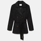 Cappotto doppiopetto con cintura