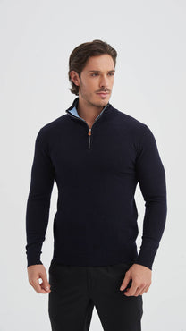 Maglione uomo in maglia tinta unita