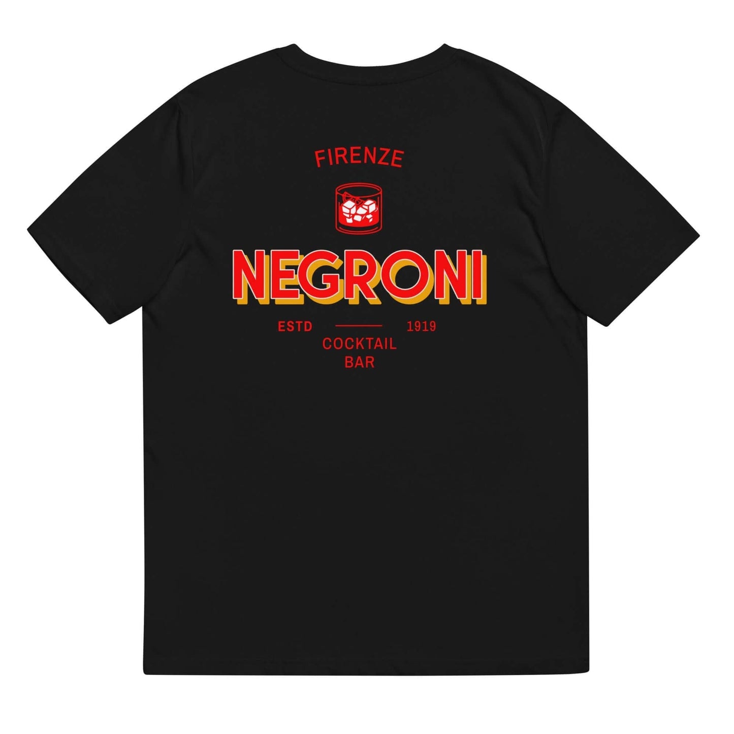 T-shirt unisex in cotone biologico con stampa Negroni Cocktail Bar
