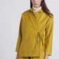 Camicia in ecopelle con nodo laterale