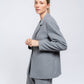 Blazer classico con rever in misto viscosa elasticizzato