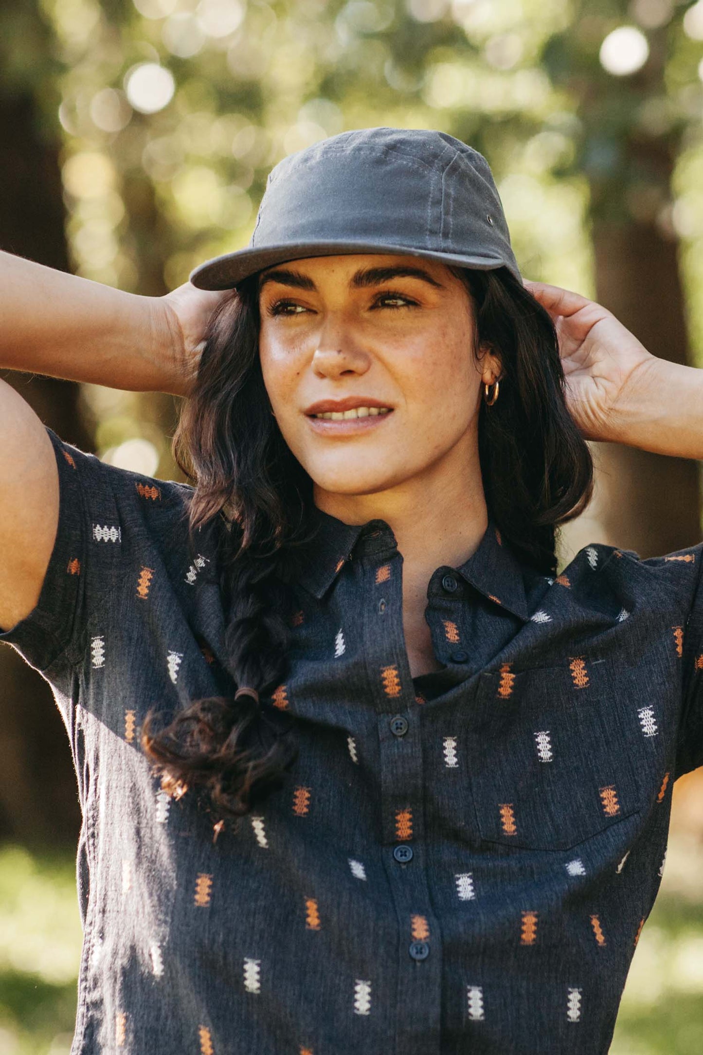 Cappello camper waxed a 5 pannelli antracite