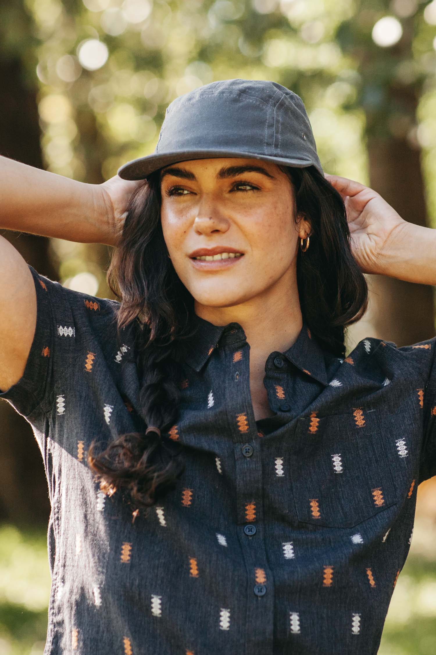 Cappello camper waxed a 5 pannelli antracite