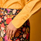 Camicia Rocio gialla in cotone con pieghe