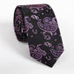 Cravatta nera fantasia paisley