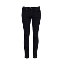 Pantaloni skinny jacquard in cotone stretch