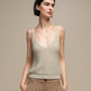 Canotta in maglia lurex versatile con scollo a V