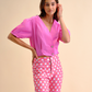 Blusa in popeline con bottoni
