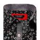 Camicia slim fit nera fantasia floreale