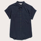 Camicia Bea in seersucker blu navy