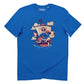 T-shirt unisex blu con stampa manga barche
