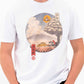 T-shirt unisex Totoro Ukiyo-e con grafica Totoro e Gatto-Bus