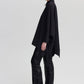 Camicia oversize asimmetrica in cotone con dettaglio a nastro
