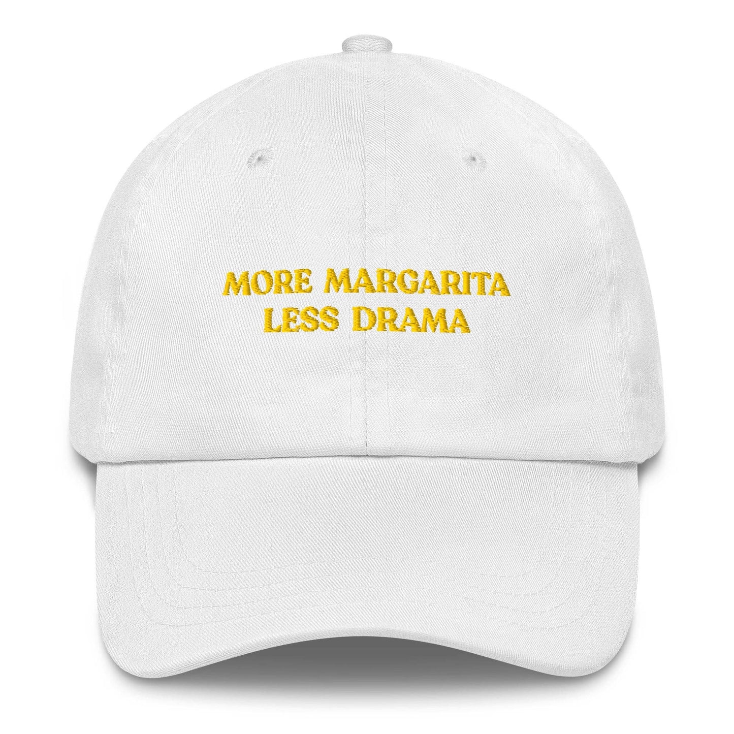Cappellino da baseball ricamato “More Margarita Less Drama”