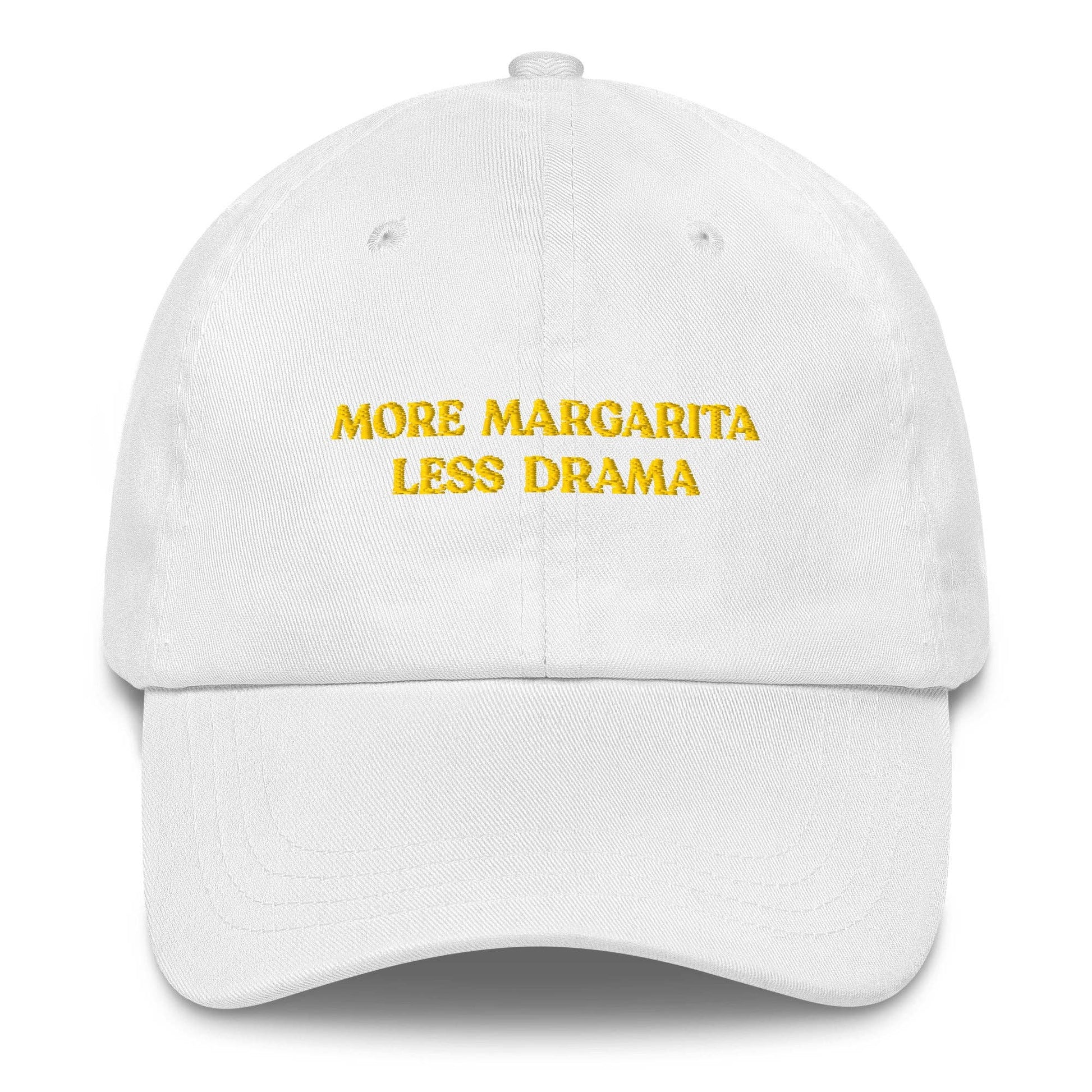 Cappellino da baseball ricamato “More Margarita Less Drama”