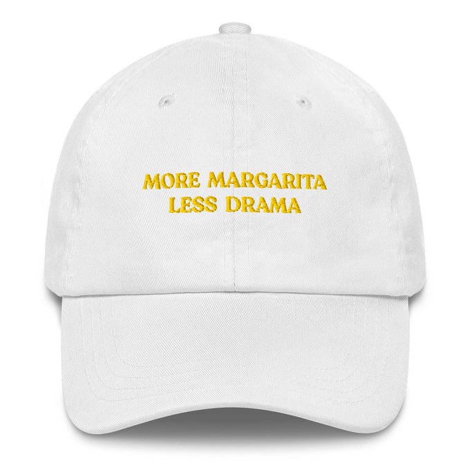 Cappellino da baseball ricamato “More Margarita Less Drama”
