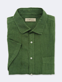 Camicia in lino verde Praia