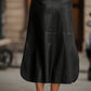 Gonna midi effetto pelle