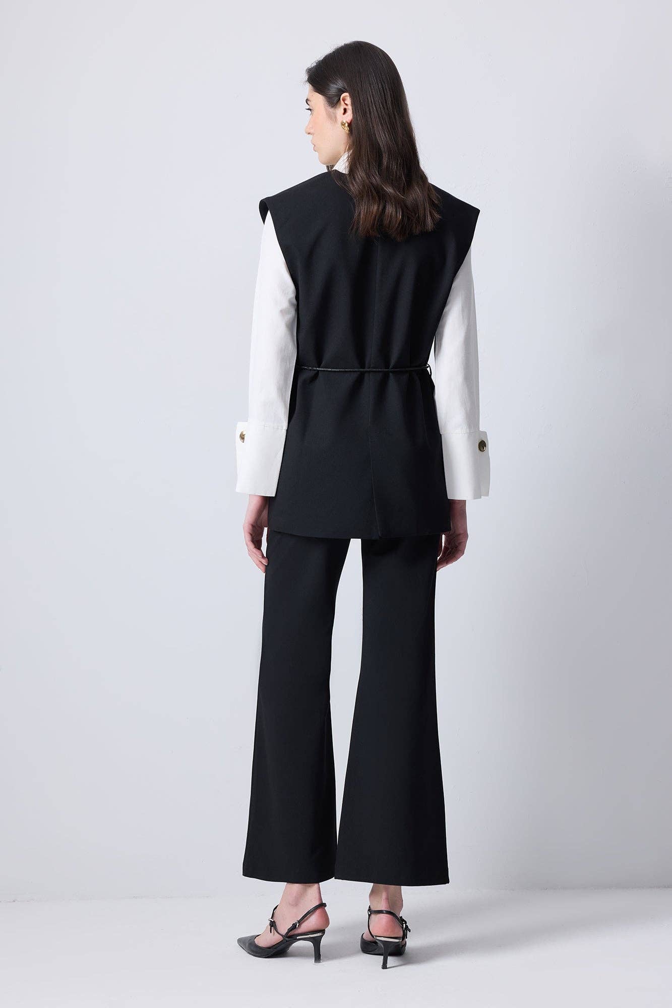 Completo in viscosa con gilet e pantaloni