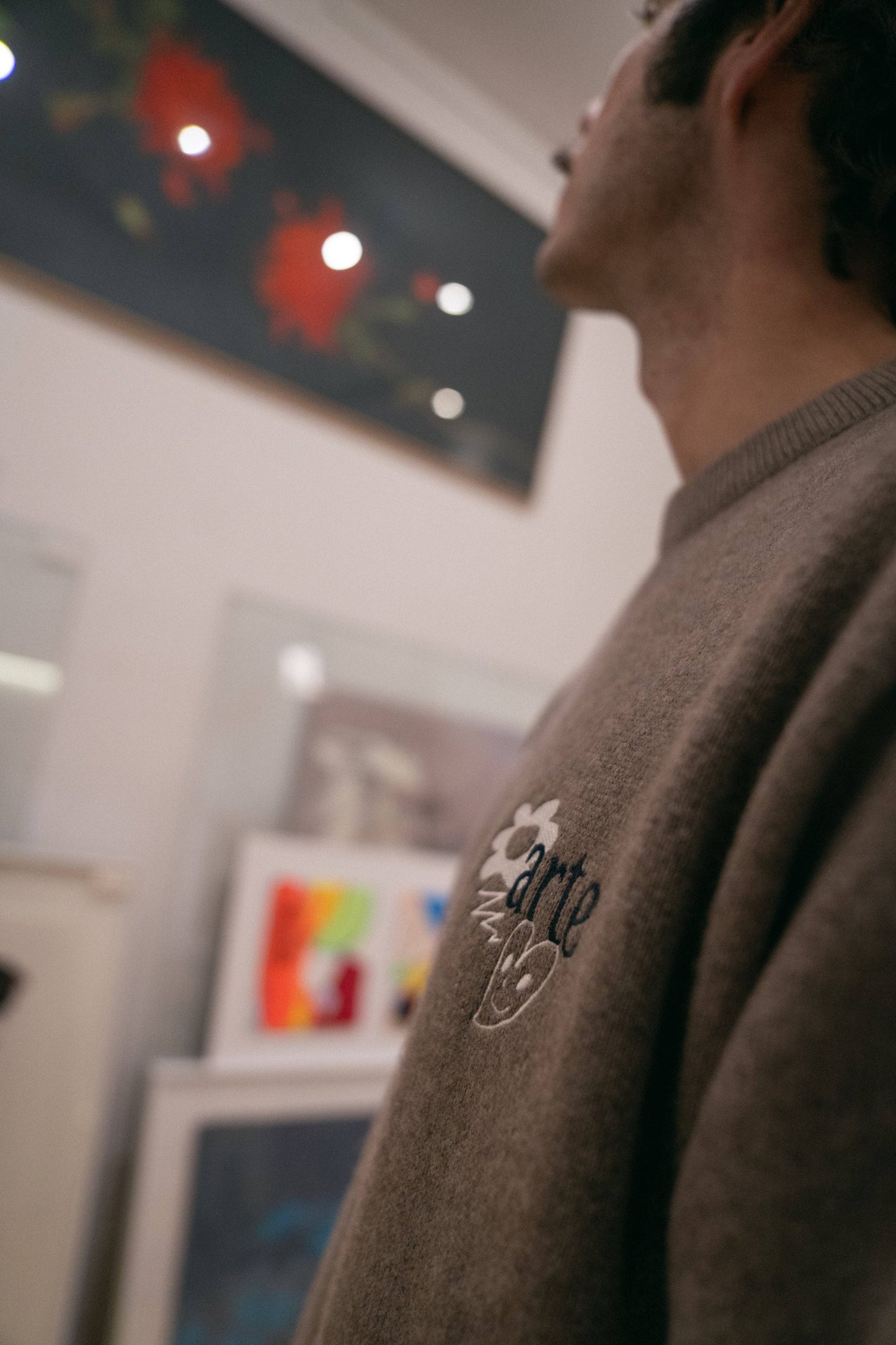 Maglia jacquard in cashmere Arte