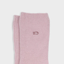 Calze in lana e angora rosa