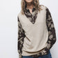 Gilet in Maglia Rasata con Scollo a V