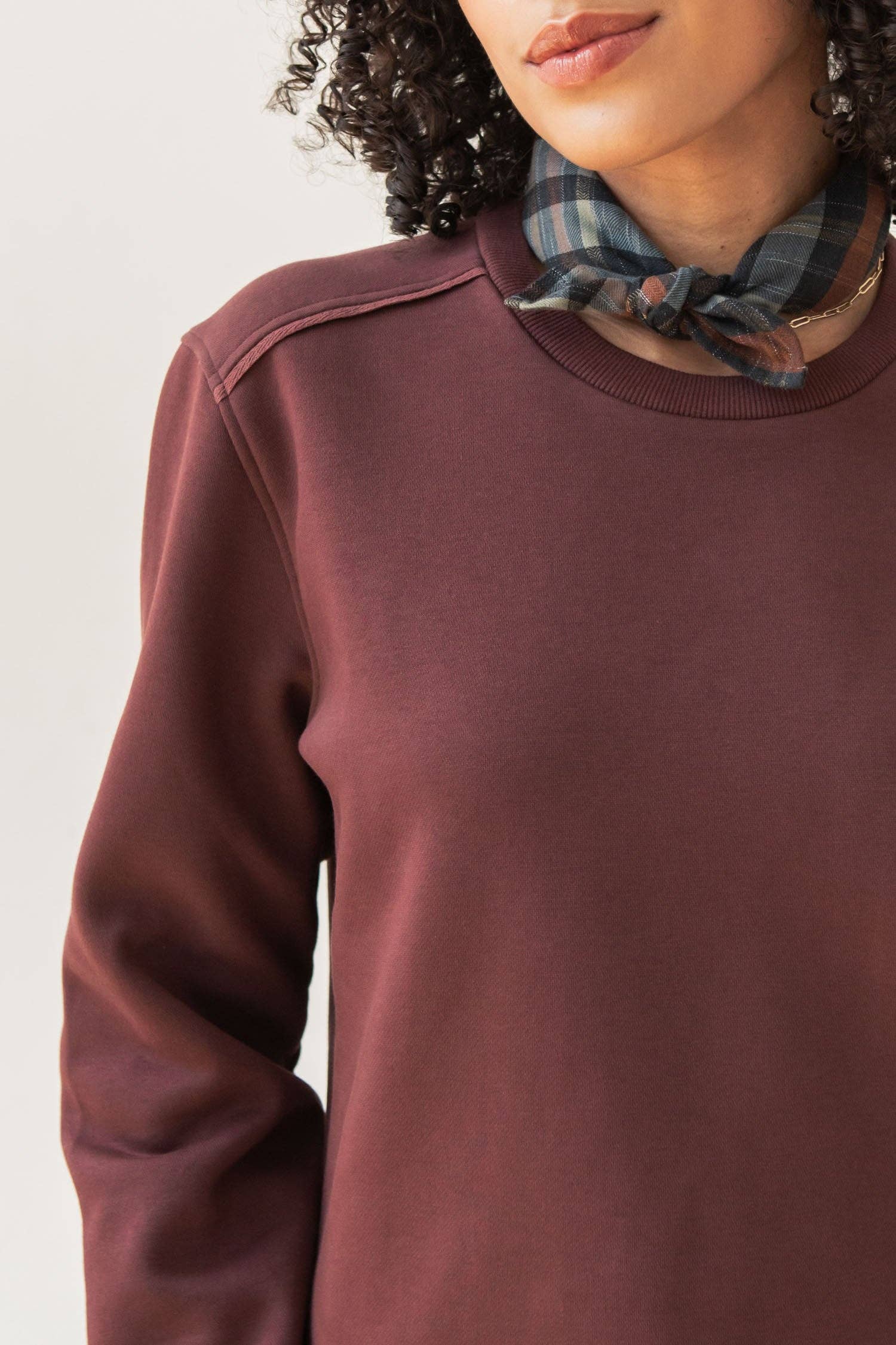 Felpa Bailey in pile riciclato bordeaux