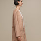 Cappotto donna effetto suede con borchie