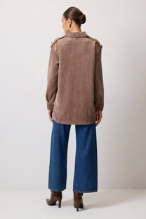 Camicia in velluto a coste con spalline